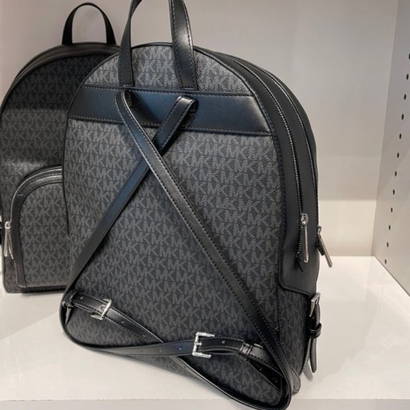 Michael Kors Jaycee Large Zip Pocket Backpack Black - Picture 13 of 16